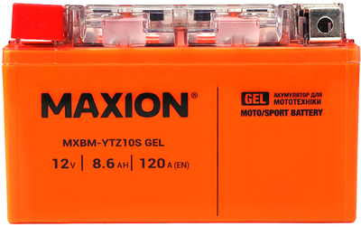 Мото акумулятор Maxion YTZ10S GEL 12 В 8.6 А/год 120 A (4820219072621)