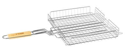 Решітка для гриля Neka з хромованої сталі, дерев'яна ручка (3560239381884)