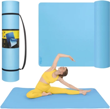 Коврик (мат) спортивный 4FIZJO TPE Gigant 200 x 125 x 2 см для йоги и фитнеса Sky Blue (P-5907739318985)