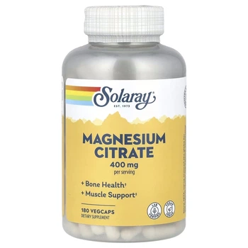 Магний цитрат Solaray Magnesium Citrate 400 mg, 90 вегакапсул