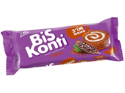 Рулет бісквітний КОНТІ 150г "BiSKonti" зі смаком какао