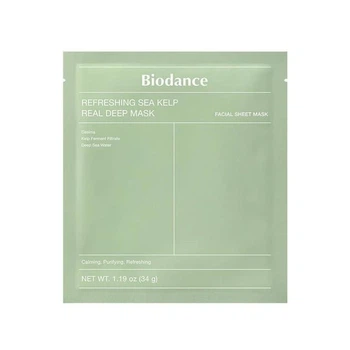Маска гидрогелевая освежающая с морскими водорослями Refreshing Sea Kelp Real Biodance 1 шт