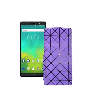 Чохол-флип з екошкіри для телефону BlackBerry Evolve X Фіолетовий ромб