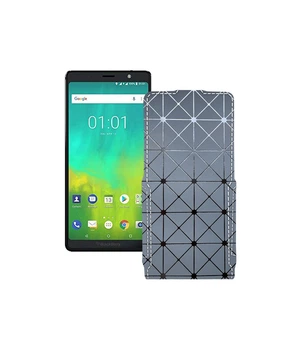 Чохол-флип з екошкіри для телефону BlackBerry Evolve X Сірий ромб