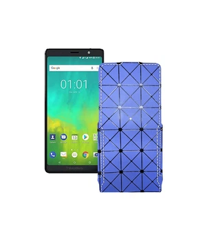 Чохол-флип з екошкіри для телефону BlackBerry Evolve X Синій ромб
