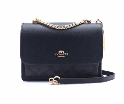 Сумка-клатч жіноча шкіряна через плече Coach Klare Crossbody Shoulder Handbag Brown/Black