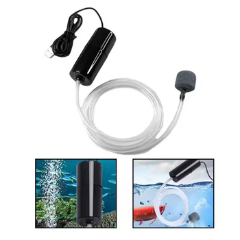 Кислородный USB - компрессор для аквариума Aquarium оксигенатор - насос для рыбоводства, 90 см, черный (100357938)