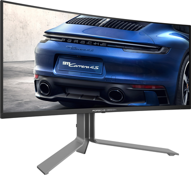 TFT 34" AOC PD34, QD-OLED, WQHD, 240Гц, 0,03мс, вигн., 2хHDMI, DP, USB-C, USB-hub, HAS, кол., чорний