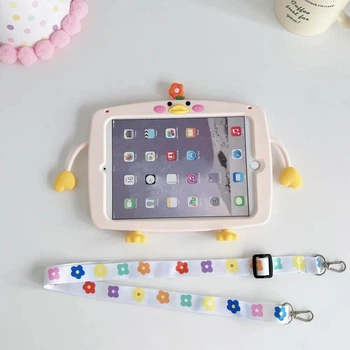 Чехол детский Silikon Power с подставкой и ремешком Apple iPad Pro 11 (2024) Уточка