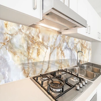 Наклейка на кухонный фартук 65 х 250 см, фотопечать с защитной ламинацией, каменно-мраморная текстура(БП-13-tx53825)