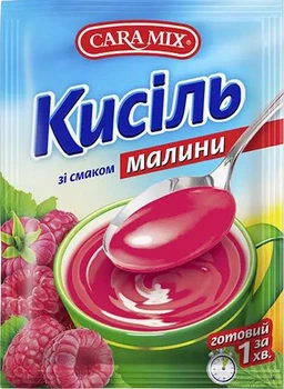 Кисіль зі смаком Маліні 90г ТМ Caramix