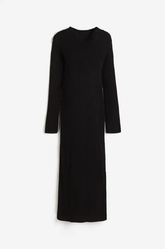 Платье для беременных H&M L черный 18021083999