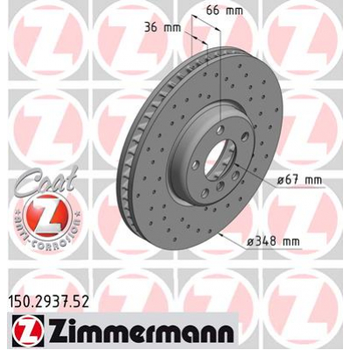 Тормозной диск ZIMMERMANN 150.2937.52