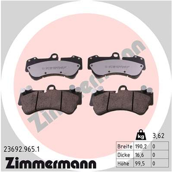Тормозные колодки ZIMMERMANN 23692.965.1