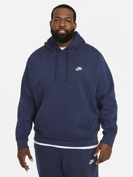 Bluza męska z kapturem Nike M Nsw Club Hoodie Po Bb BV2654-410 XL Granatowa
