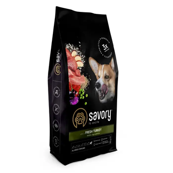 Сухой корм для собак Savory All Breed Sterilised Fresh 12 кг индейка