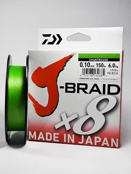 Шнур Daiwa J-Braid x8 150м 0.10мм Chartreuse