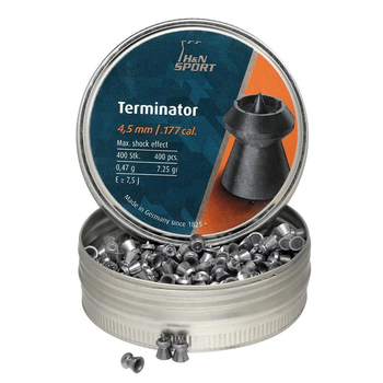 Пули H&N Terminator 4.50 мм, 0.47г, 400 шт/пчк