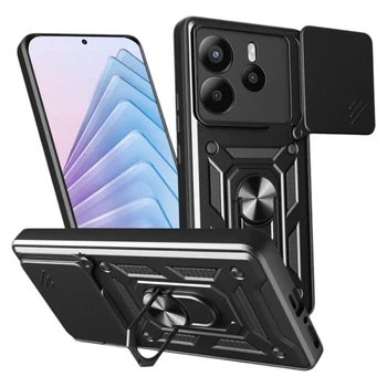 Протиударний чохол Armor Ring + захиcт камери для Xiaomi Redmi Note 14 4G case Simon чорний