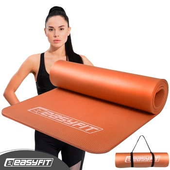 Килимок для йоги EasyFit NBR SOFT-Touch 10 мм помаранчевий (йогамат зі спіненого каучуку для фітнесу та пілатесу, мат-каремат спортивний)