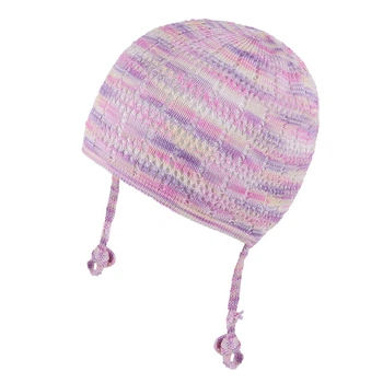 Дитяча весняна ажурна шапка для дівчинки tutu 03489 36-40 Рожева