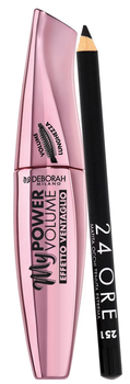 Zestaw Deborah Eyeliner w kredce żelowej czarny 1.5 g + Tusz do rzęs czarny 14 ml (8009518337617)