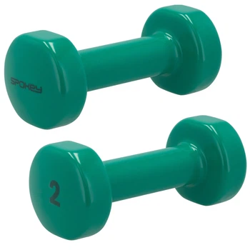 Вінілові гантелі Spokey SHAPE 2x2 кг, зелений