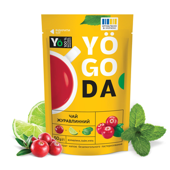 Чай «Журавлинний» YOGODA З медом 12шт х 50г ШоуБокс
