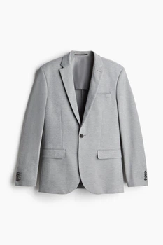 Пиджак H&M 52 серый меланж 2102943929