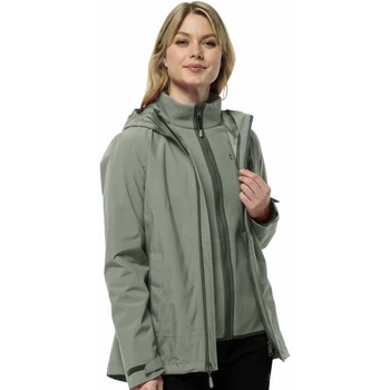 Куртка 3 в 1 MOONRISE 3IN1 JKT W Jack Wolfskin 1115621_4137 38 Зелений (4064886308939)