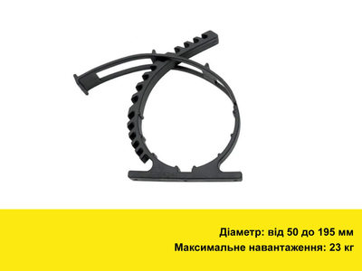 Кріплення Super Fix 50-195 мм для вогнегасника, балона, інструменту, зброї