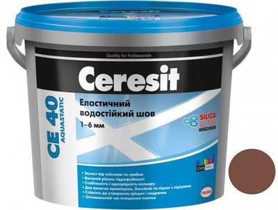 Фуга Ceresit CE 40 Aquastatic Еластичний водостійкий шов 2кг цегляний 49