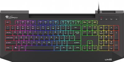 Клавиатура проводная Genesis LITH 400 RGB X-Scissors USB Black (NKG-1419)