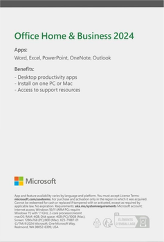 Ліцензія Microsoft Office Home and Business 2024 Eng Win/Mac для одного користувача (EP2-06631)