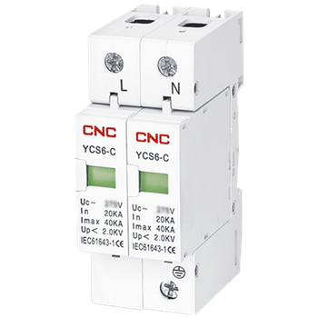 Ограничитель перенапряжения 1P+N 40кА 385В [Б00032570] YCS6-C CNC
