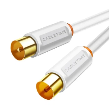 Кабель телевізійний Vention Cabletime, 2m, Male to Female, 75OHM, білий (CF33L)