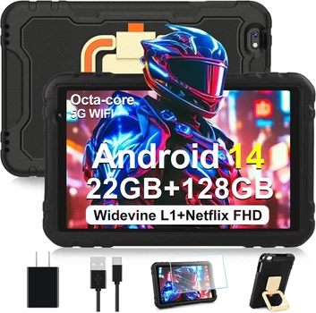 Планшет 10.1" JUEDUR R500 6+16/128Gb 8 ядер Android 14 8000 mAh