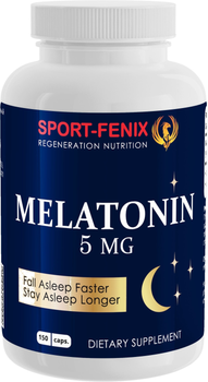 Амінокислота Мелатонін 5 мг SPORT-FENIX Melatonin 150 капсул (4820259600464)