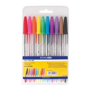 Набор шариковых ручек EconoMix Standard 0,5 мм 10 цветов (E10513)