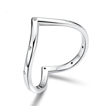 Серебряное кольцо "Сердце" 54 077-11131
