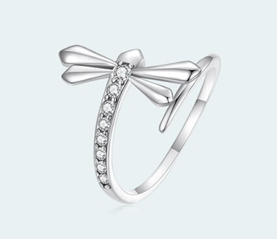 Срібна каблучка "Бабка" 54 077-10963