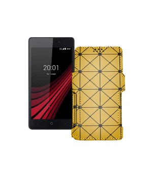 Чохол-книжка з екошкіри для телефону Ergo B502 Basic Золотий ромб