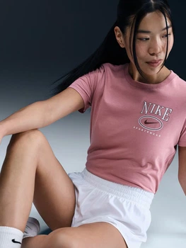 Футболка хлопковая женская Nike Sportswear Club IB2447-619 L Elemental Pink (197861724692)