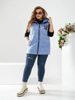 Жилетка VM ( Vira Moda )Код ВІРМ-520 блакитний 56-58
