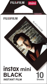 Фотопапір Fujifilm Instax Mini Black (чорна рамка) 10 аркушів (54 x 86мм 1 картридж з 10 знімками/кадрами) для камери Instax Mini 12, 11, Evo, 40, 90, 99, 9, LiPlay та принтерів SP-1, SP-2, Mini Link, Link2, Link3 Плівка з чорною рамкою