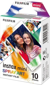 Фотопапір Fujifilm Instax Mini Spray Art 10 аркушів (54 x 86мм 1 картридж з 10 знімками/кадрами) для камери Instax Mini 12, 11, Evo, 40, 90, 99, 9, LiPlay та принтерів SP-1, SP-2, Mini Link, Link2, Link3