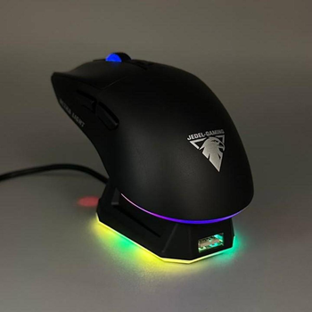 Игровая мышка для ПК и ноутбуков JEDEL, беспроводная мышь с подсветкой JDM-931-Black