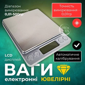 Ювелирные карманные весы до 500 г с точностью 0,01 г с LCD-дисплеем, цифровые электронные весы для взвешивания мелких предметов с автоматической калибровкой, функцией тары и подсчета предметов, серебристые SHM-726