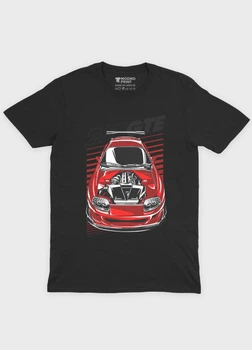 Чоловіча футболка MODNO з авто-мото принтом "Supra 2JZ Madness" M Чорний (TS001-013-2-012-F-BL-M)