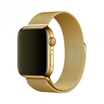 Металевий ремінець для Apple Watch міланська петля Milanese loop 38/40/41 mm золото